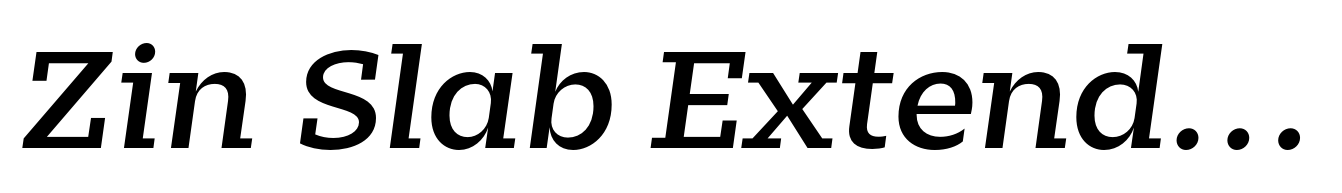 Zin Slab Extended Medium Italic